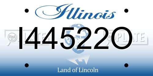 I44522O Illinois License Plate