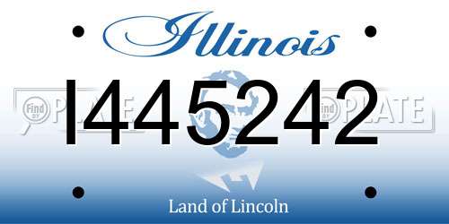 I445242 Illinois License Plate