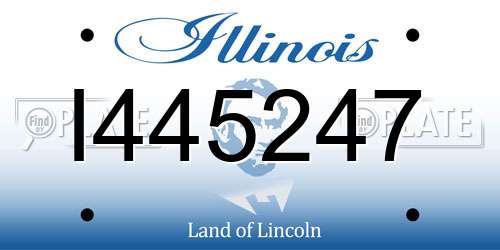 I445247 Illinois License Plate