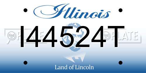 I44524T Illinois License Plate