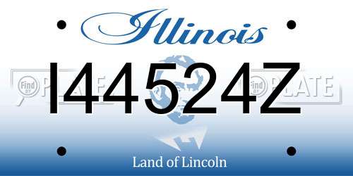 I44524Z Illinois License Plate