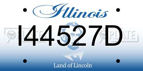 I44527D Illinois License Plate