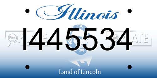 I445534 Illinois License Plate