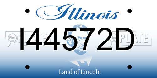 I44572D Illinois License Plate