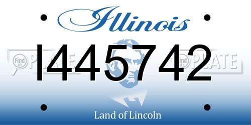 I445742 Illinois License Plate