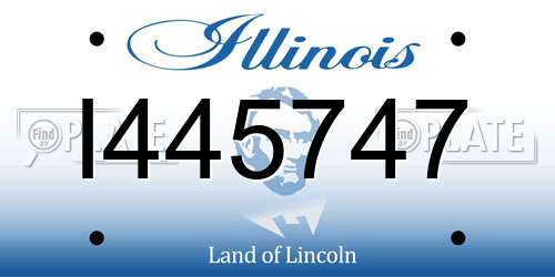 I445747 Illinois License Plate