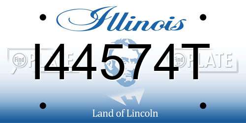 I44574T Illinois License Plate