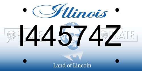 I44574Z Illinois License Plate