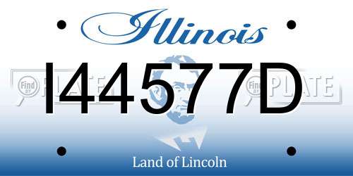 I44577D Illinois License Plate