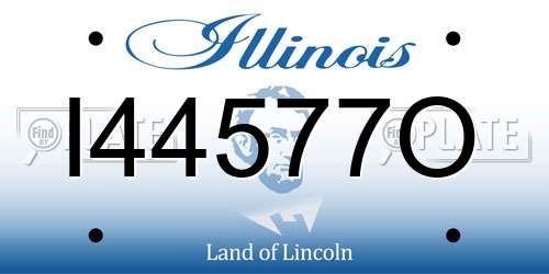 I44577O Illinois License Plate