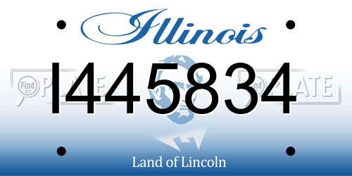 I445834 Illinois License Plate