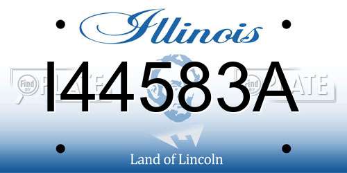 I44583A Illinois License Plate