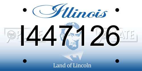 I447126 Illinois License Plate