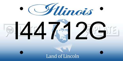 I44712G Illinois License Plate