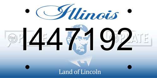 I447192 Illinois License Plate
