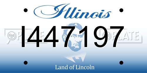 I447197 Illinois License Plate