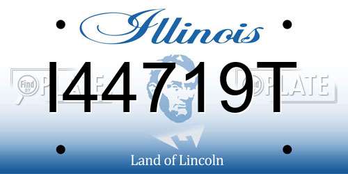 I44719T Illinois License Plate