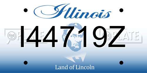 I44719Z Illinois License Plate
