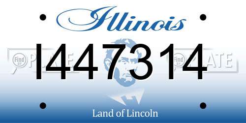 I447314 Illinois License Plate