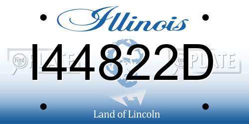 I44822D Illinois License Plate