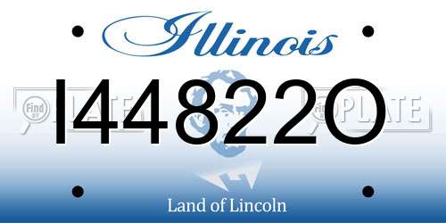 I44822O Illinois License Plate