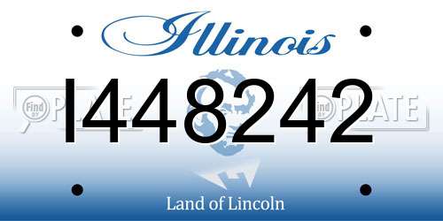 I448242 Illinois License Plate