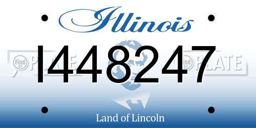 I448247 Illinois License Plate