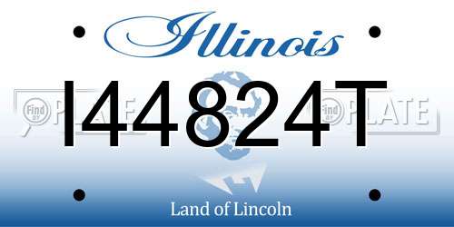 I44824T Illinois License Plate
