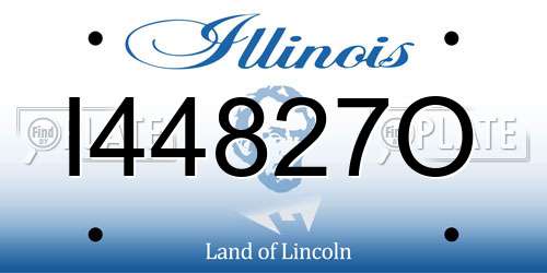 I44827O Illinois License Plate