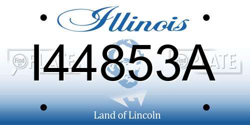 I44853A Illinois License Plate