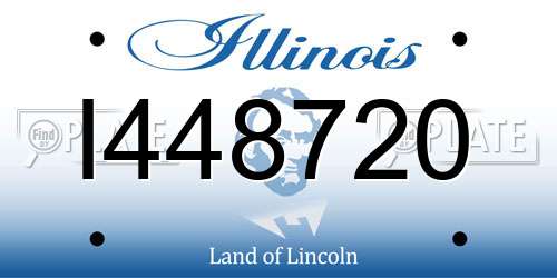 I448720 Illinois License Plate