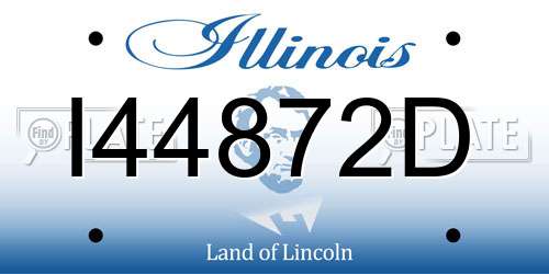 I44872D Illinois License Plate