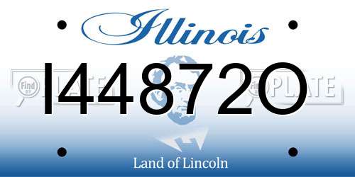 I44872O Illinois License Plate