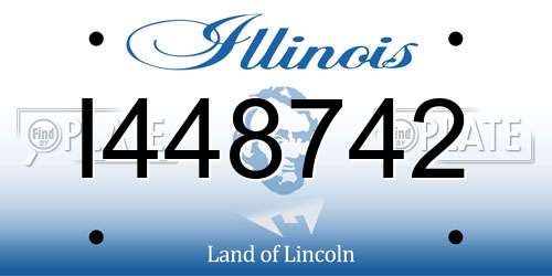 I448742 Illinois License Plate