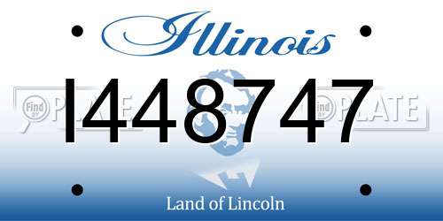 I448747 Illinois License Plate