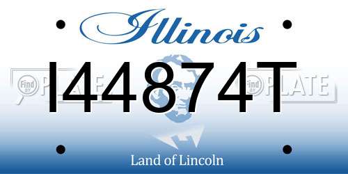 I44874T Illinois License Plate