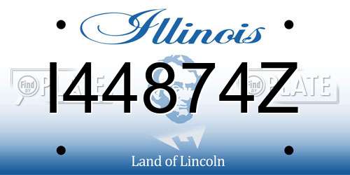 I44874Z Illinois License Plate