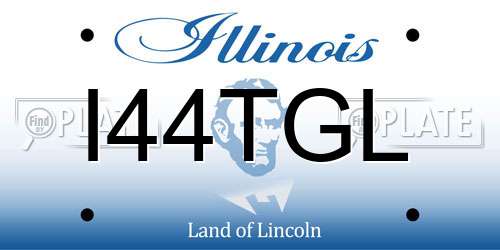 I44TGL Illinois License Plate