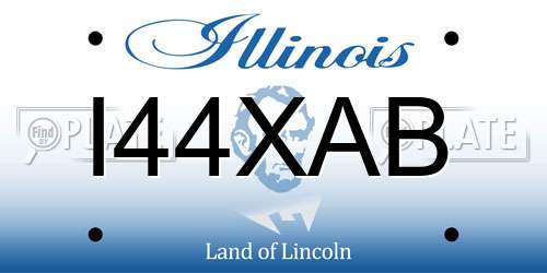 I44XAB Illinois License Plate