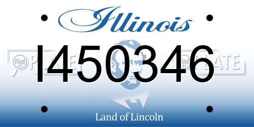 I450346 Illinois License Plate