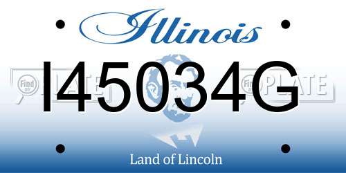 I45034G Illinois License Plate