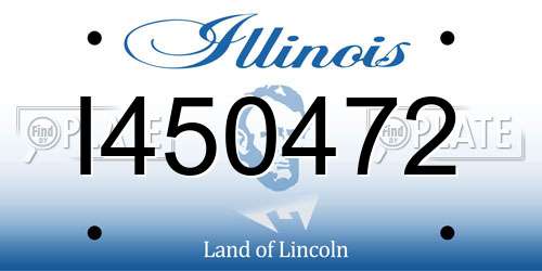 I450472 Illinois License Plate