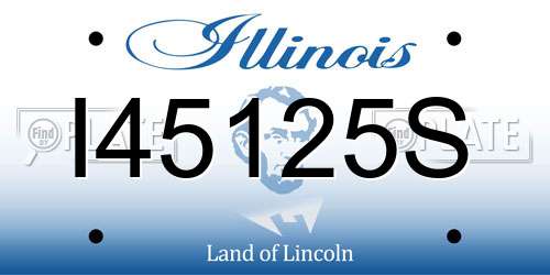 I45125S Illinois License Plate