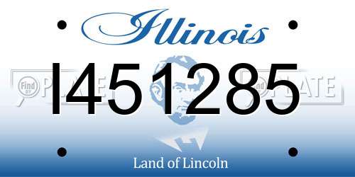 I451285 Illinois License Plate