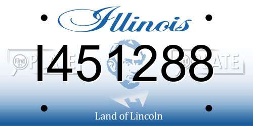 I451288 Illinois License Plate