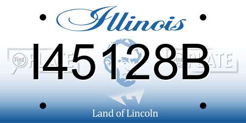 I45128B Illinois License Plate