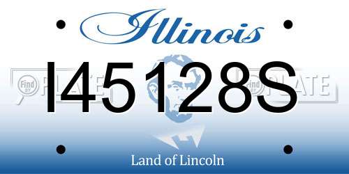 I45128S Illinois License Plate