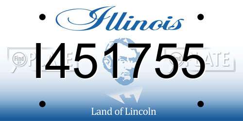 I451755 Illinois License Plate
