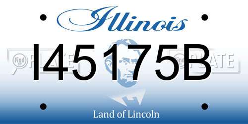 I45175B Illinois License Plate