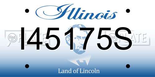 I45175S Illinois License Plate